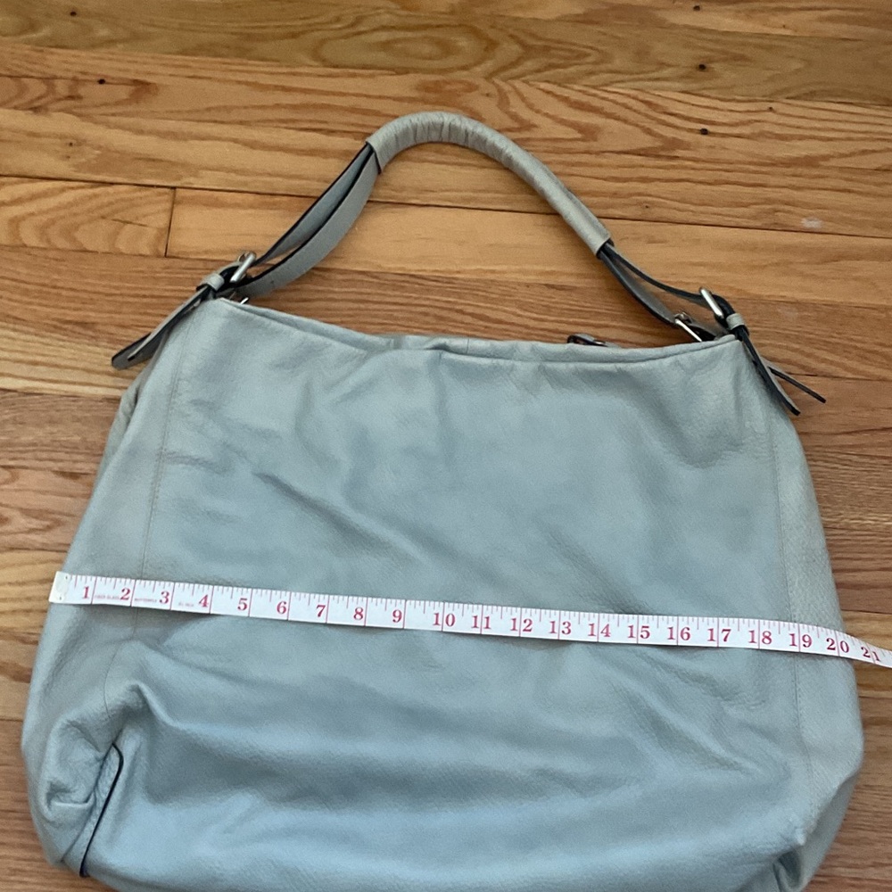 Ted Benson Leather Hobo Bag Gray Large - Picture 11 of 14